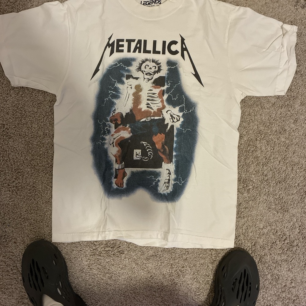 White Short Sleeve Tee with Graphic Design